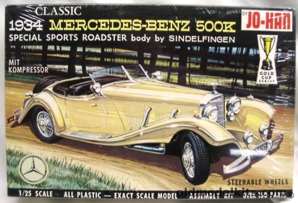 Jo-Han 1/25 1934 Mercedes Benz 500K Special Sports Roadster, GC234-198 plastic model kit